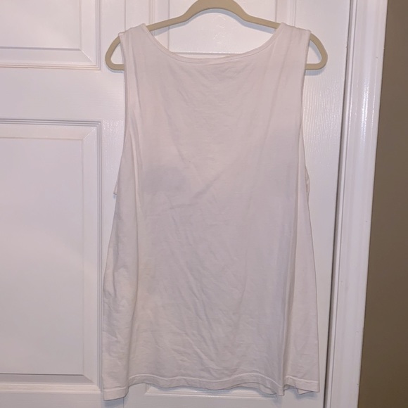 Alpha Xi Delta White And Navy Blue Tank - Picture 3 of 4